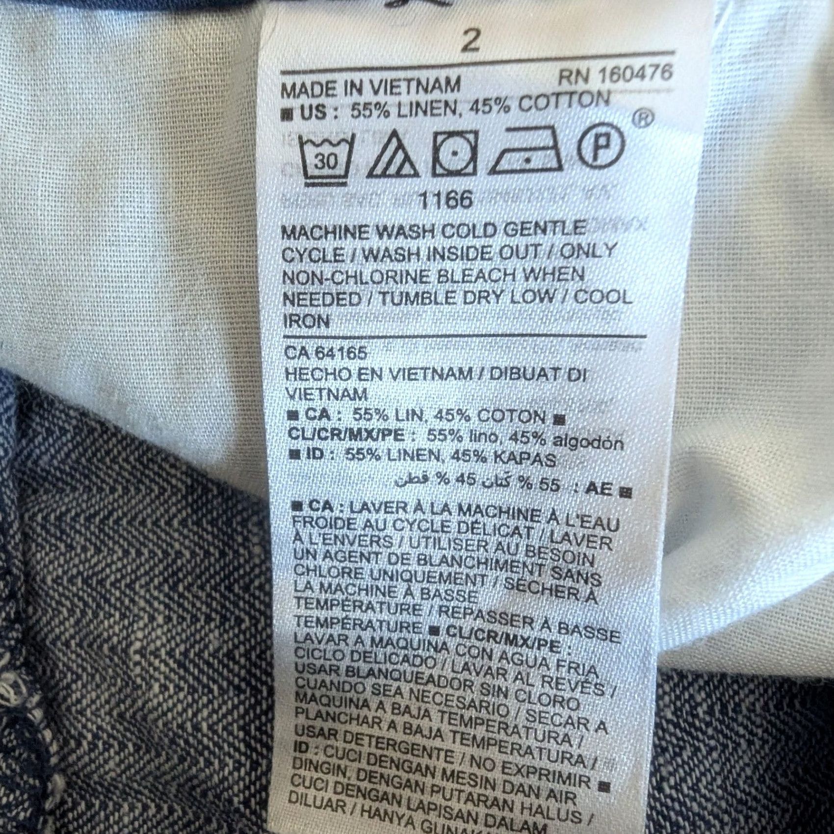 Old Navy VINTAGE: Old Navy Everyday Short Blue Linen Blend Mid Rise 5 in Inseam Sz 2 Preppy Size 24" / US 00 / IT 34 - 4 Thumbnail