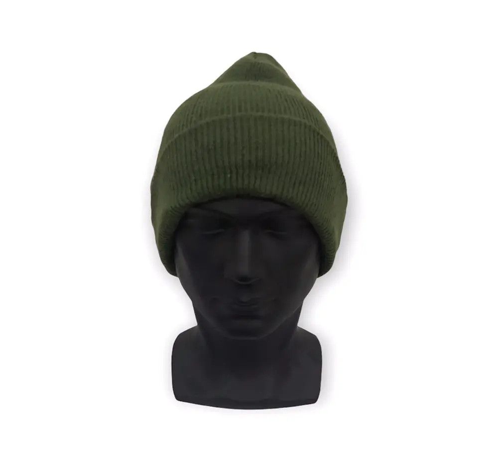 Vintage vintage Military Plain Beanie hat Size ONE SIZE - 2 Thumbnail