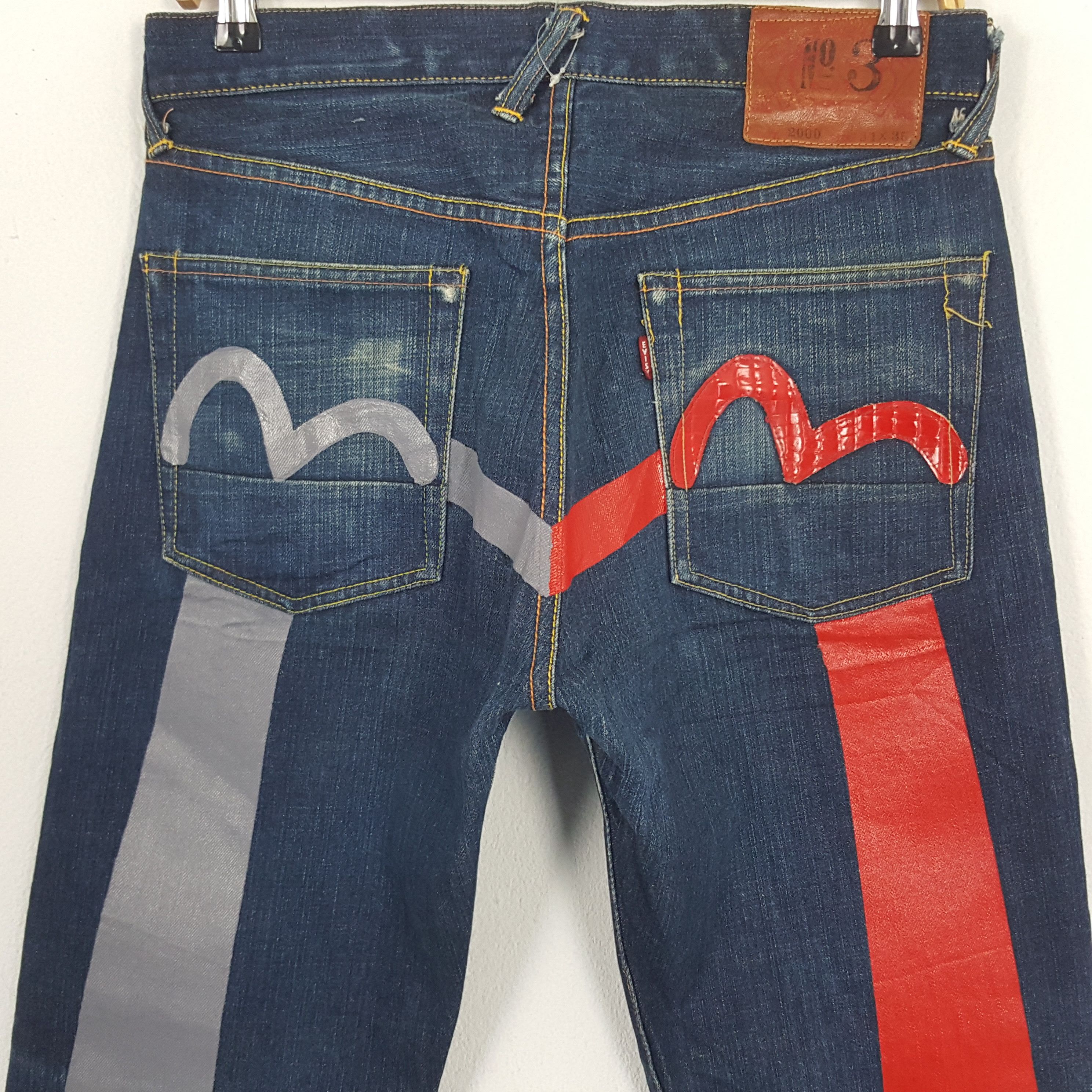 Evisu × Vintage Vintage Evisu Japan Custom Art Daicock Denim Jeans Size US 29 - 2 Thumbnail