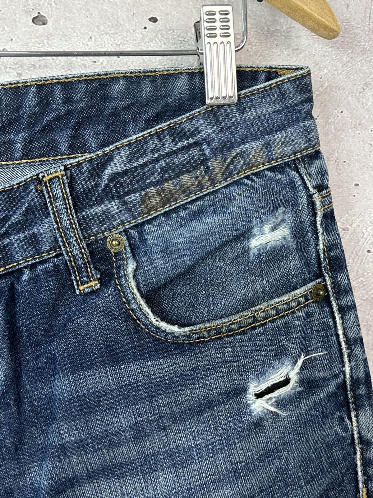 Dsquared2 Dsquared2 Vintage Distressed Washed Navy Cotton Jeans Size US 32 / EU 48 - 8 Thumbnail