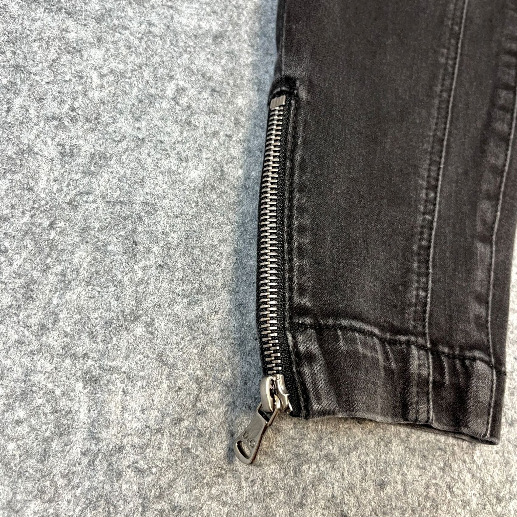 Dolce & Gabbana Dolce&Gabbana Jeans Slim Skinny 30 30 UK10 Zip Ankle Y2K Dark Grey Vintage Womens (30in Inseam) Size 32" / US 10 / IT 46 - 3 Thumbnail