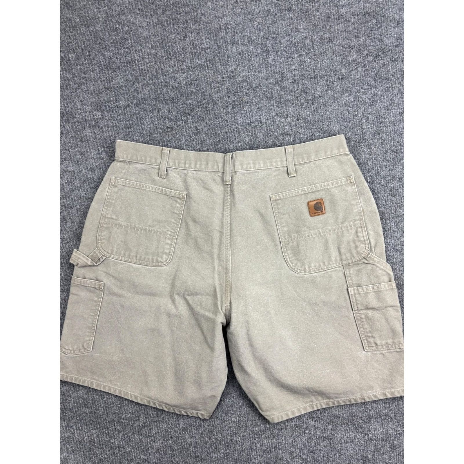 Carhartt VINTAGE Carhartt Cargo Shorts Mens 40 Beige Canvas Work Utility Carpenter B25 Size US 40 / EU 56 - 6 Thumbnail