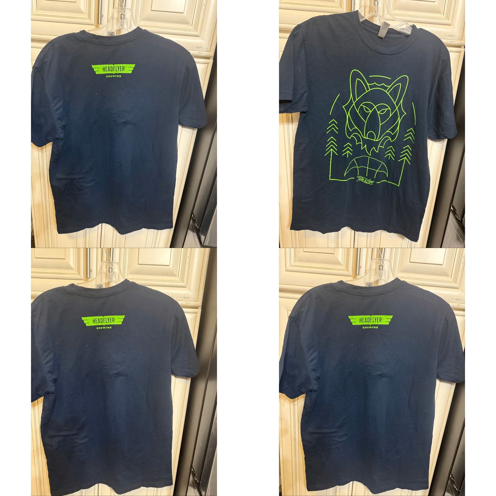 Next Level Next Level Apparel Men's Take A Flyer Headfler Brewing T-shirt Navy Medium Size US M / EU 48-50 / 2 - 8 Thumbnail