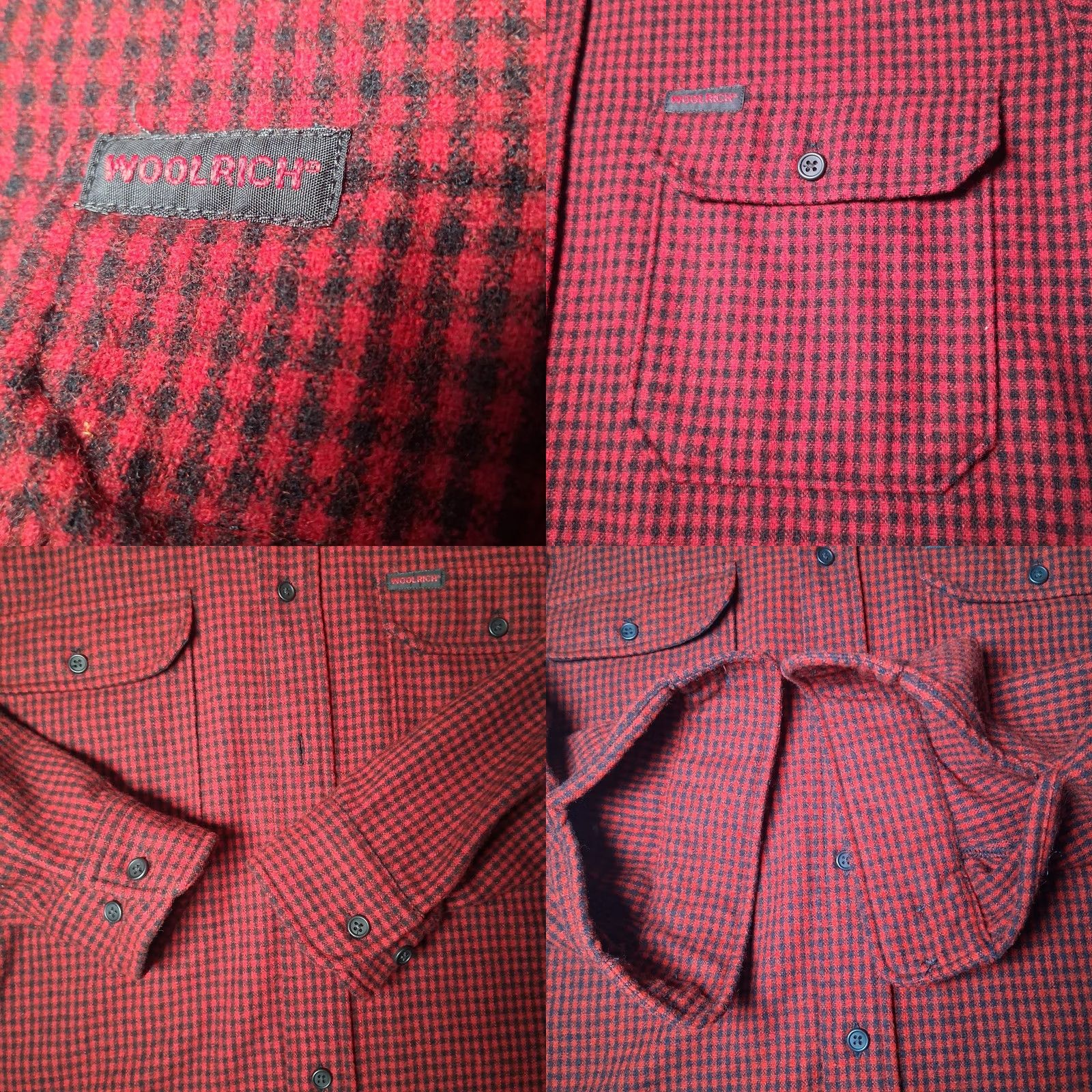 Vintage Woolrich Button-Down Shirt Men M Plaid Red Wool Blend Nylon Wool Outdoorsy Cabin Lumberjack Pockets Regular Fall Winter Spring Size US M / EU 48-50 / 2 - 8 Thumbnail