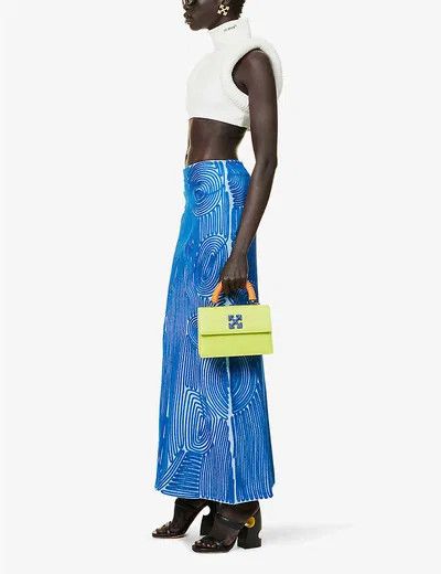 Off-White o1y1225 Maxi Skirt in Blue Size 26" / US 2 / IT 38 - 5 Thumbnail