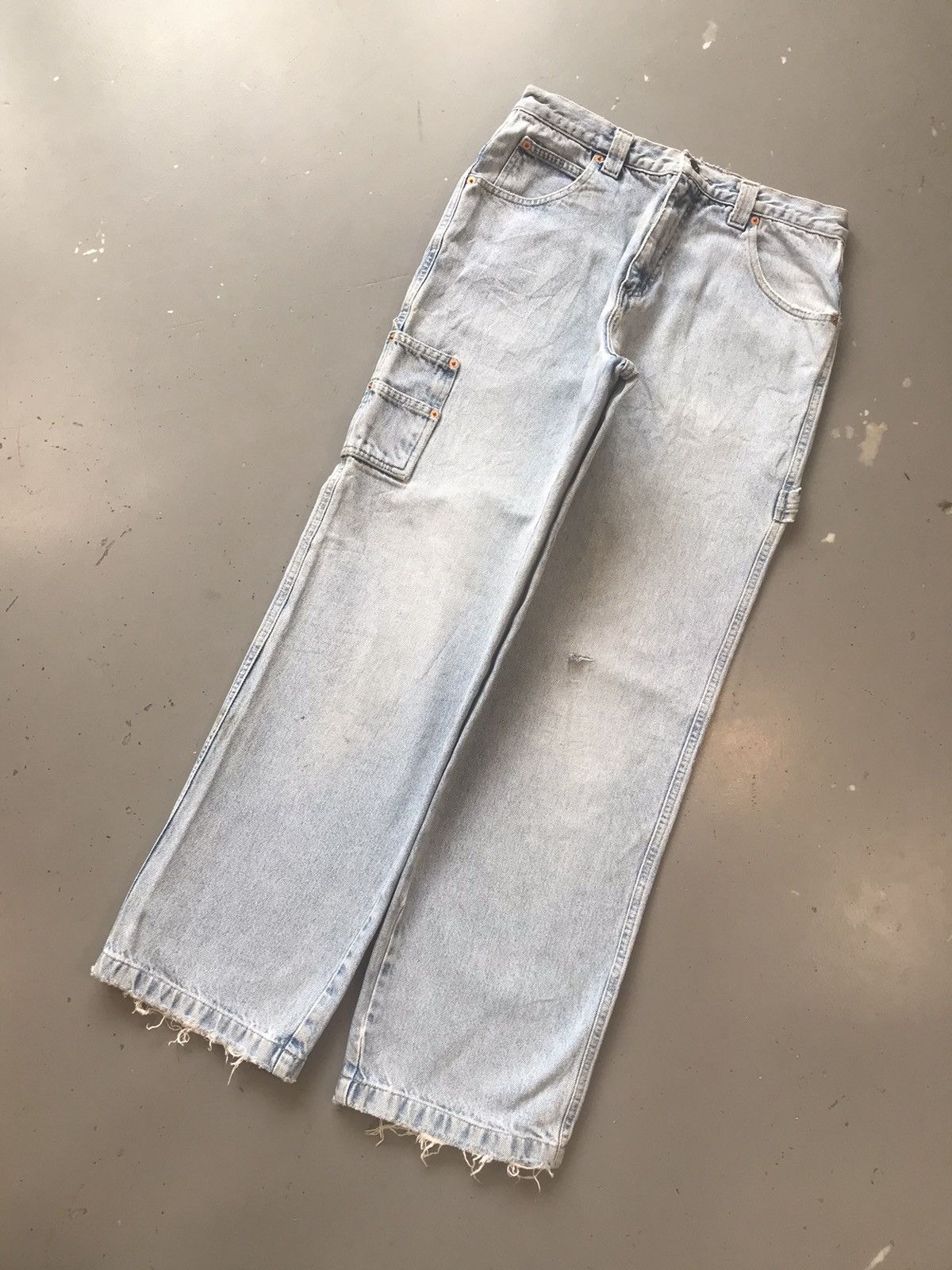 Guess × Vintage 90s Vintage guess jean baby blue carpenter denim Size US 32 / EU 48 - 3 Thumbnail