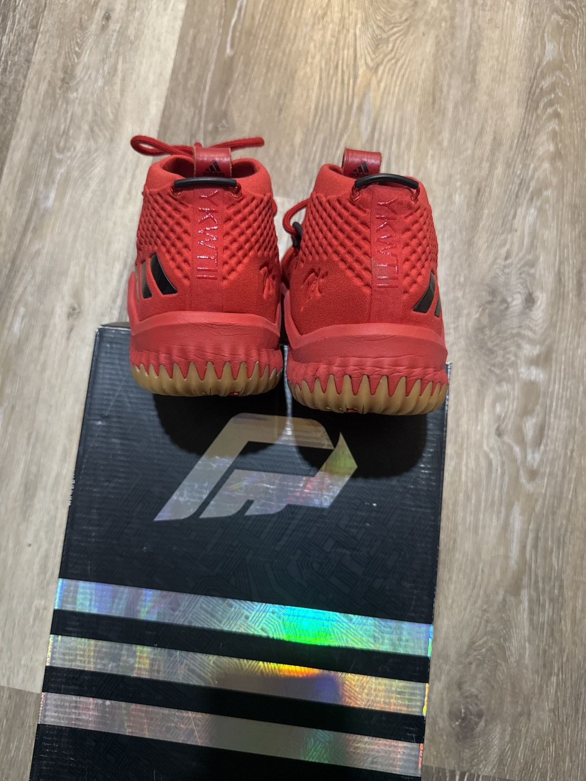 Adidas Dame 4 “Scarlet” Sz 10 Size US 10 / EU 43 - 5 Thumbnail