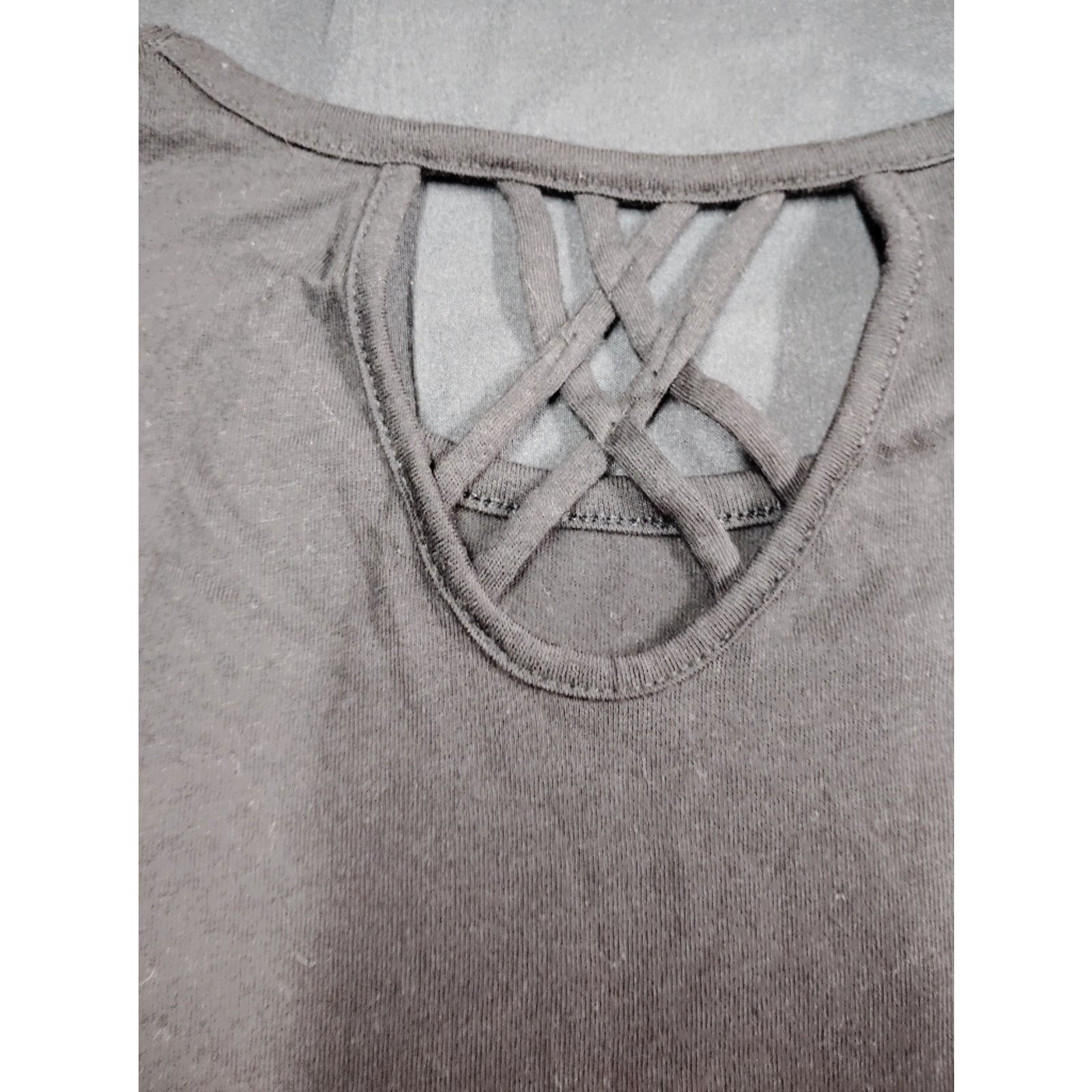 Old Navy Old Navy Black Long Sleeve Tee with Crisscross Back Size XL / US 12-14 / IT 48-50 - 5 Thumbnail