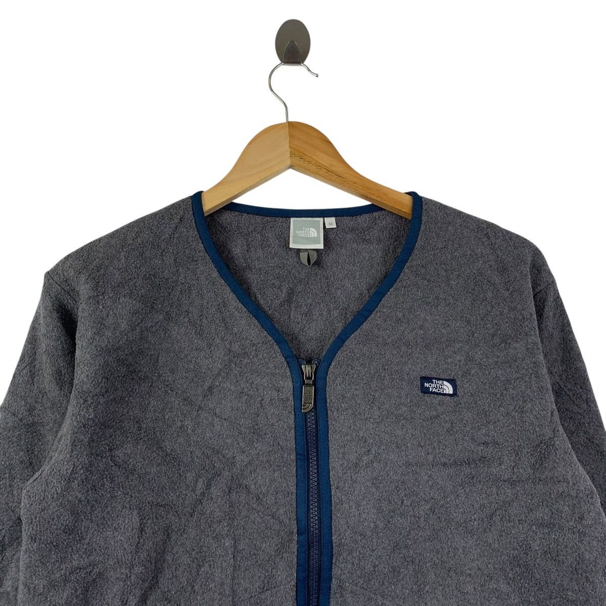 The North Face The North Face Fleece Cardigan Jacket Gray Blue Trim Zip Up Size US M / EU 48-50 / 2 - 2 Thumbnail