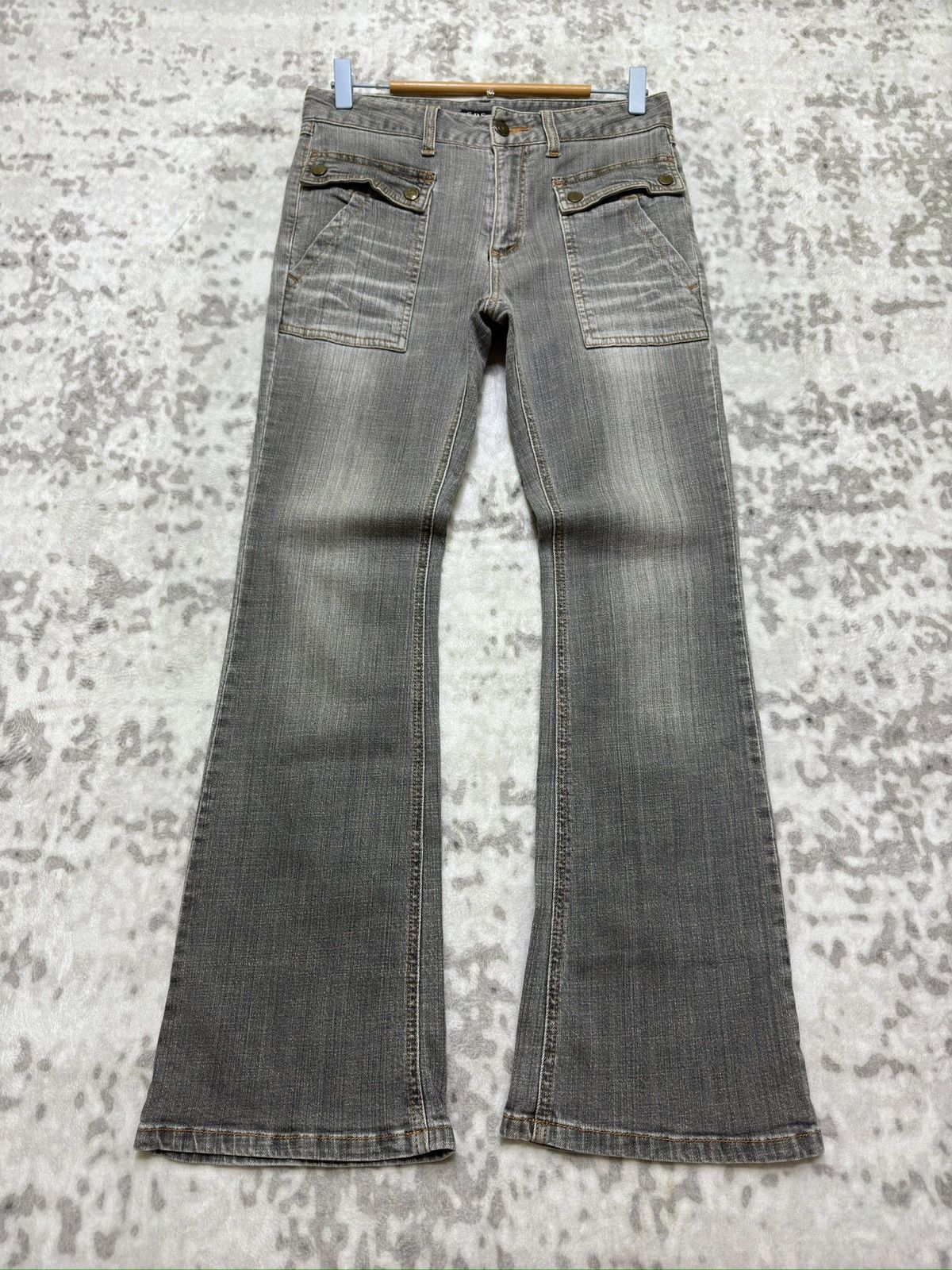 Japanese Brand Flared C.D.S Basic Bush Pant Denim Boot Cut Claw Marks Size US 28 / EU 44 - 1 Thumbnail