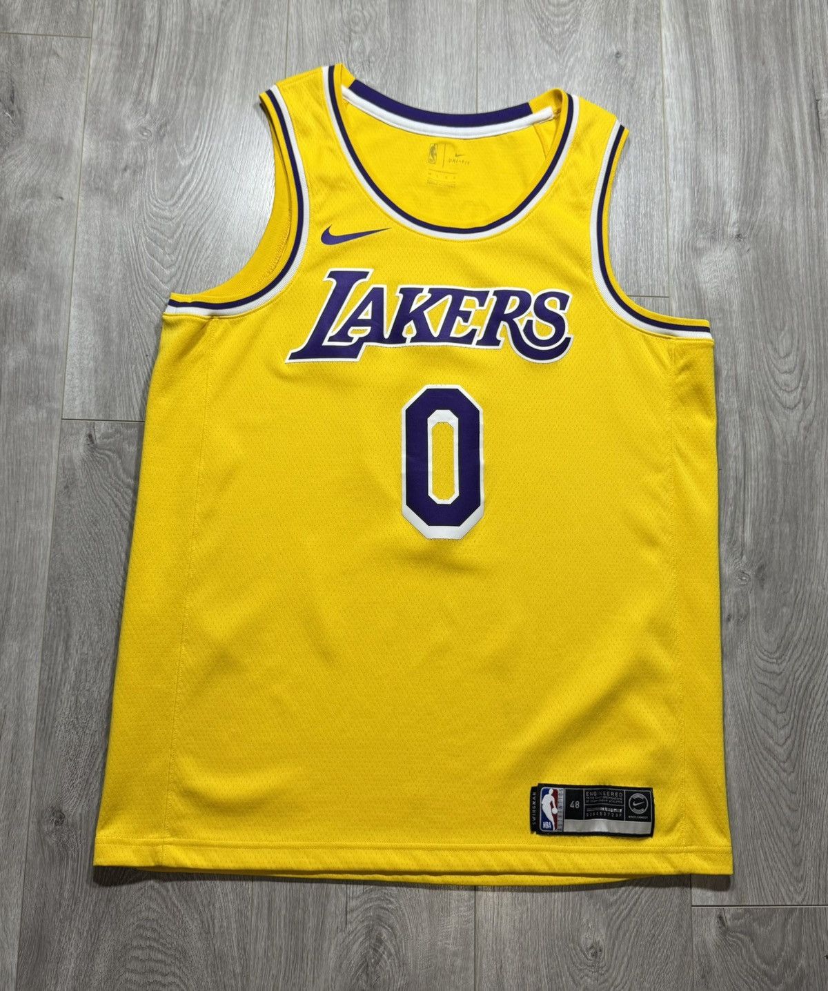 NBA × Nike Los Angeles Lakers Nike Yellow Basketball Jersey Kyle Kuzma Size US L / EU 52-54 / 3 - 1 Thumbnail