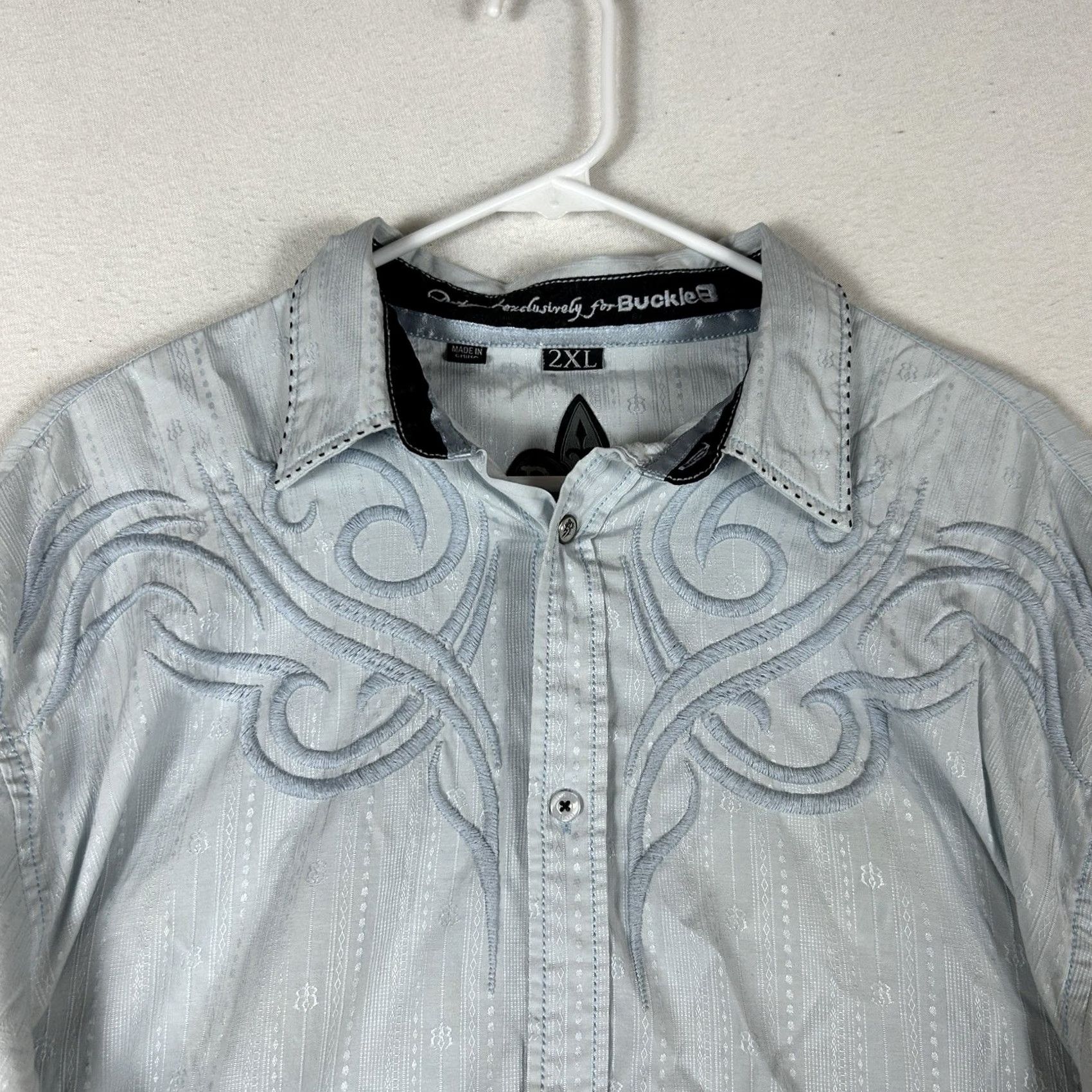 Roar Roar Button-Down Shirt Long Sleeve Men 2XL Embroidered Patterned Top Size US XXL / EU 58 / 5 - 2 Thumbnail