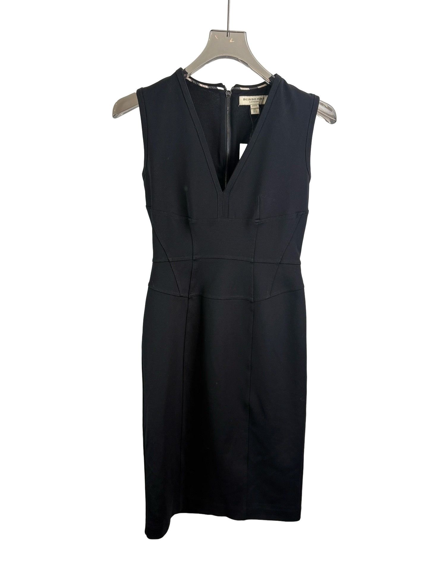 Burberry Burberry V-Neck Sleeveless Midi Dress UK 8 Size S / US 4 / IT 40 - 1 Thumbnail