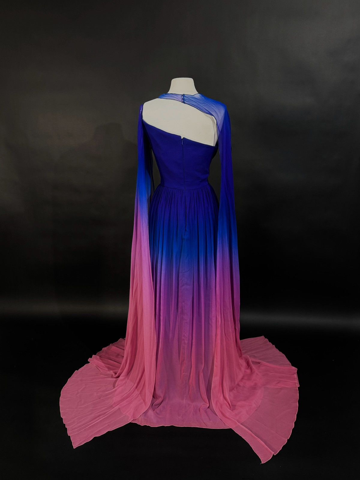 Other Brand New US 6 Georges Hobeika Ombré Chiffon Evening Dress Size M / US 6-8 / IT 42-44 - 9 Thumbnail