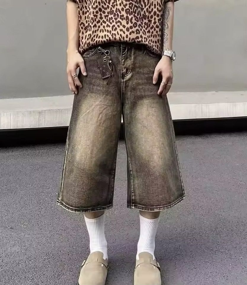 Japanese Brand × Jean Retro Hip Hop Jeans Short Size US 27 - 1 Thumbnail