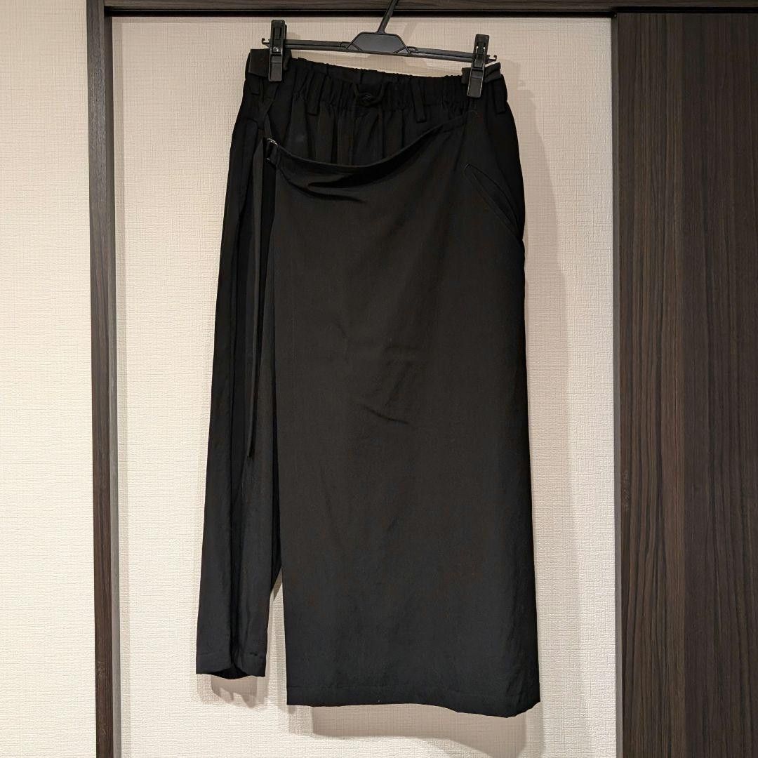 Yohji Yamamoto POUR HOMME 19aw Wrinkled Gabardine Slim Wrap Pants Size US 35 - 1 Thumbnail