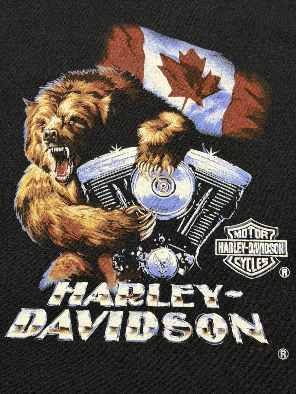 Harley Davidson Vintage 90s Harley Davidson Canadian Flag Grizzly Bear XL Size US XL / EU 56 / 4 - 8 Thumbnail