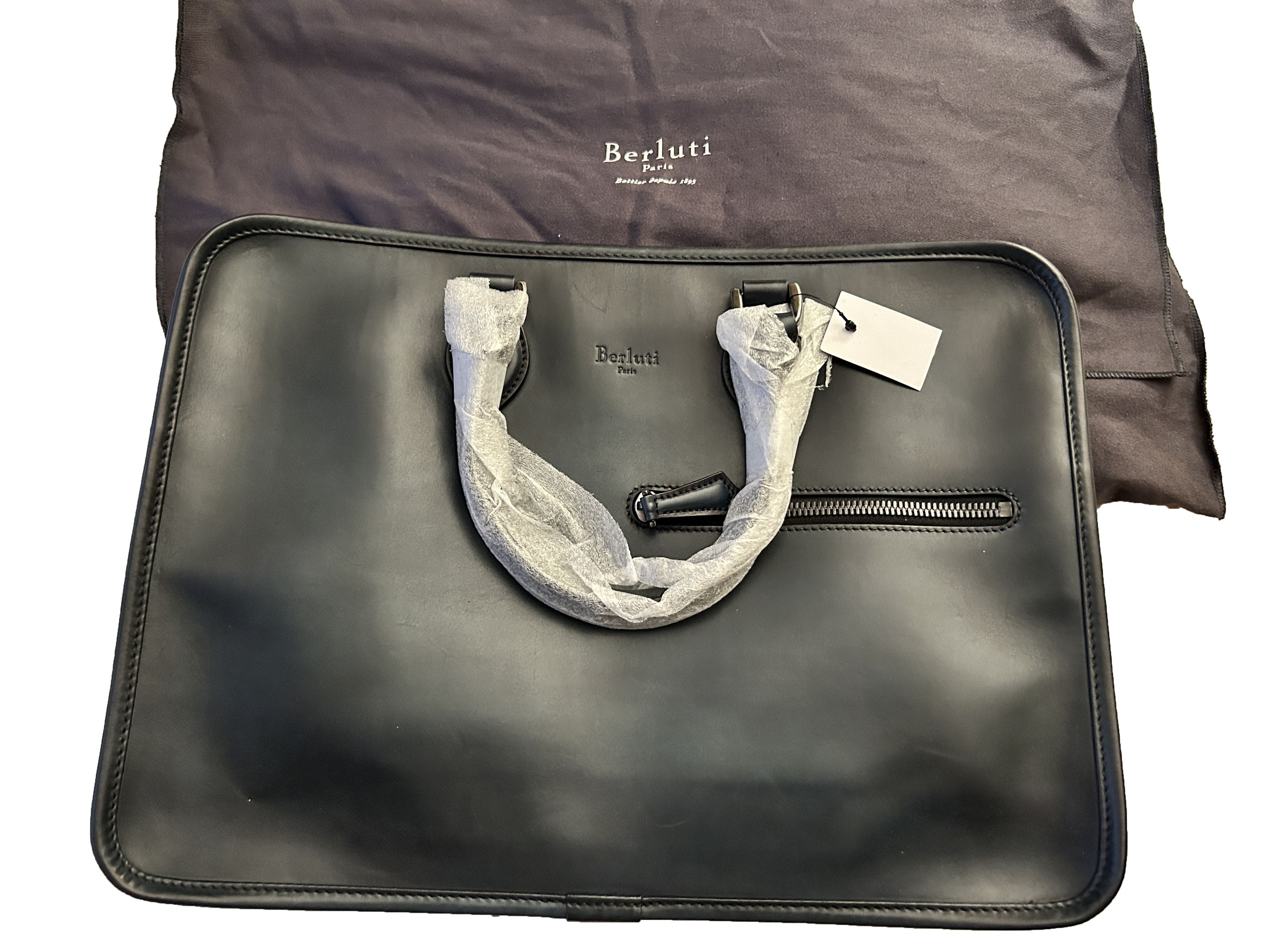 Berluti Berluti Un Jour Leather Briefcase | Dark Emerald Green Size ONE SIZE - 2 Thumbnail