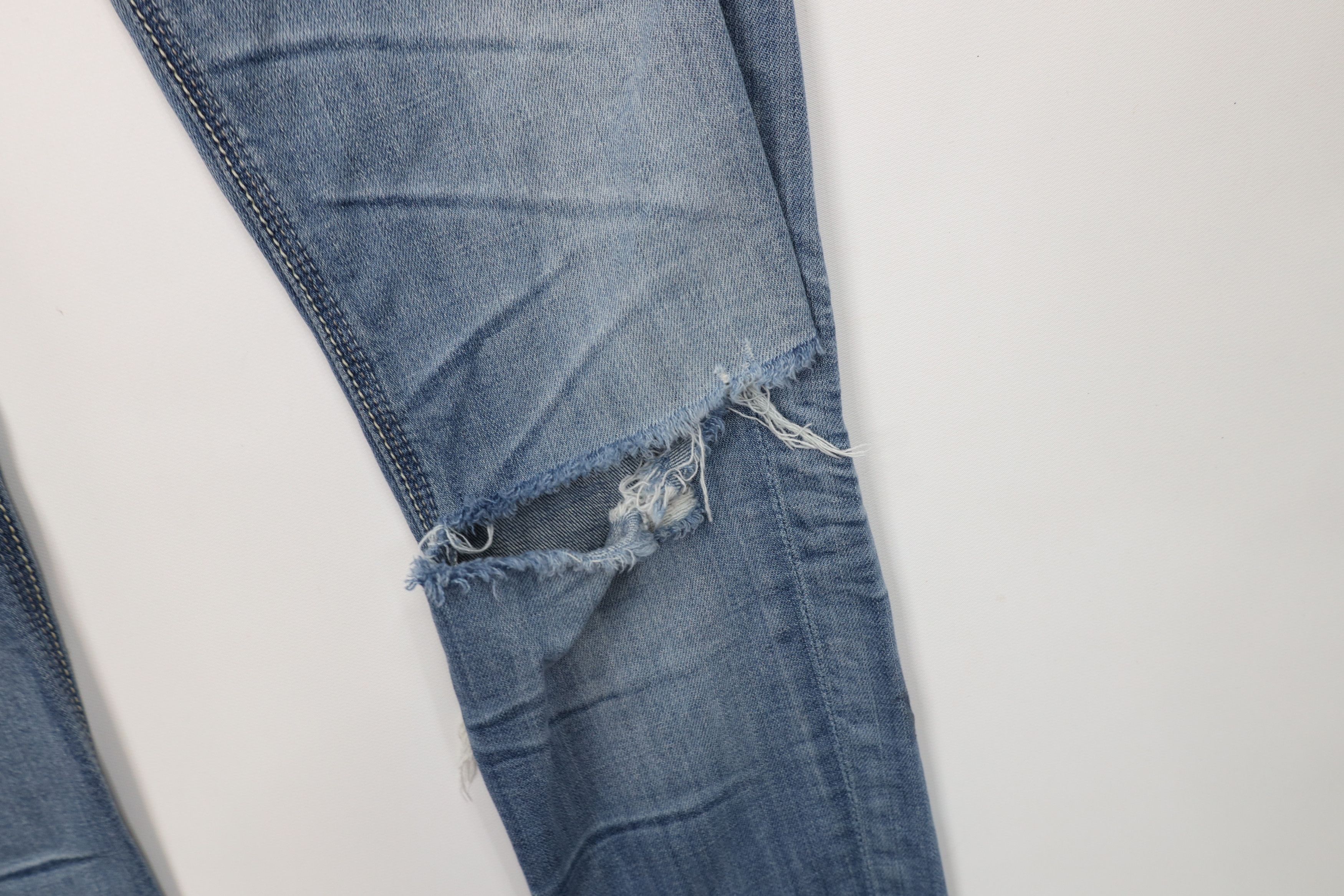 Vintage Express Rerock Stretch Skinny Crop Denim Jeans Blue Size 28" / US 6 / IT 42 - 6 Thumbnail