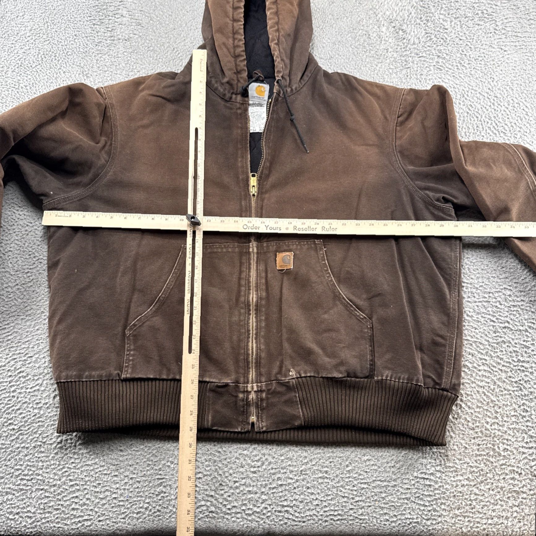 Carhartt VINTAGE Carhartt Jacket Mens Canvas 2XL Brown Hooded Insulated J130-DKB Size US XXL / EU 58 / 5 - 6 Thumbnail