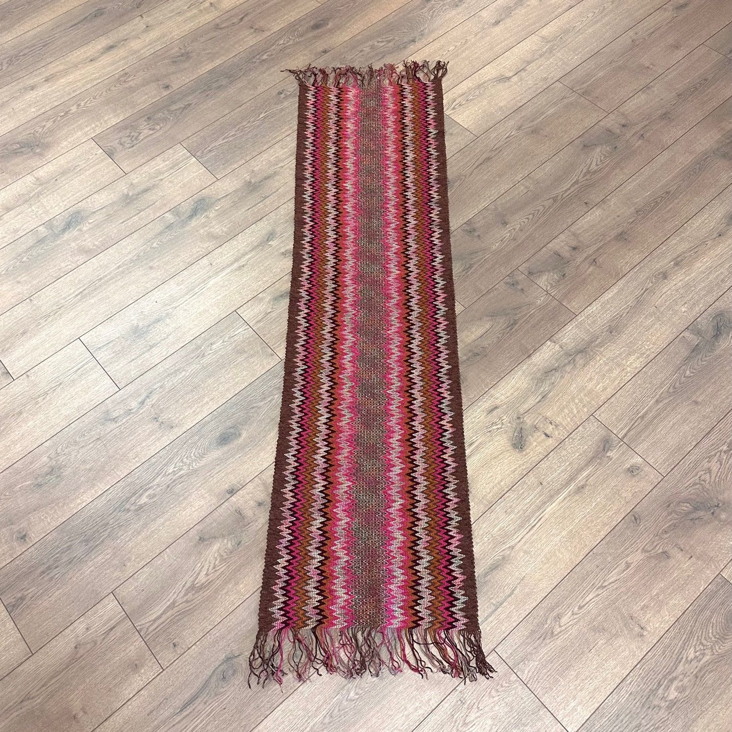 Missoni Missoni Pink Brown Zigzag Chenille Scarf Size ONE SIZE - 7 Thumbnail