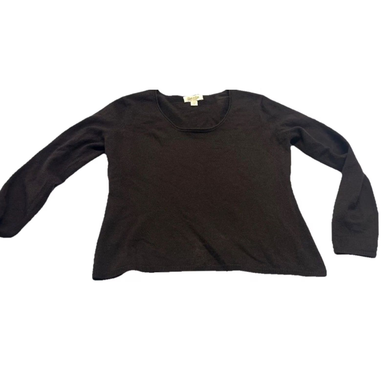 Vintage VINTAGE Peck & Peck 100% Cashmere Sweater XL Brown Crew Neck Women Pullover Long Sleeve Casual Business Travel Lightweight Breathable Necktone: Brown Size XL / US 12-14 / IT 48-50 - 2 Thumbnail