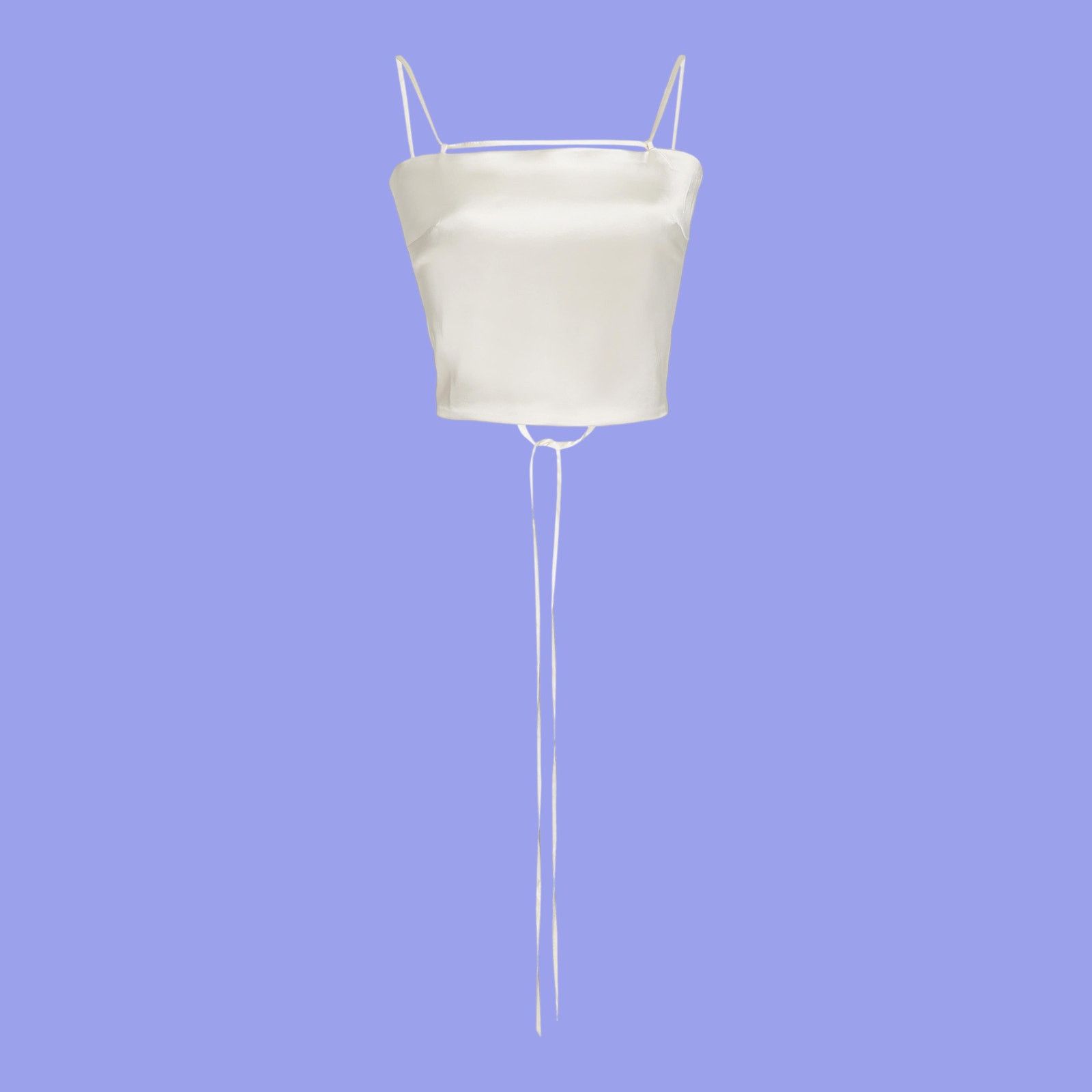 GAUGE81 Gauge 81 Lace Up Backless Ivory Satin Crop Top Size M / US 6-8 / IT 42-44 - 2 Thumbnail