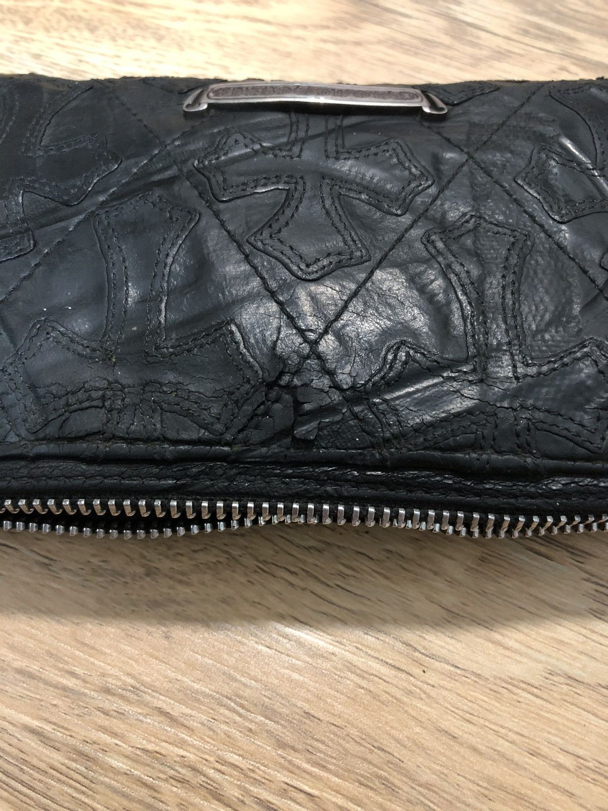 Chrome Hearts Chrome Hearts cross symmetry distressed long zip wallet Size ONE SIZE - 6 Thumbnail