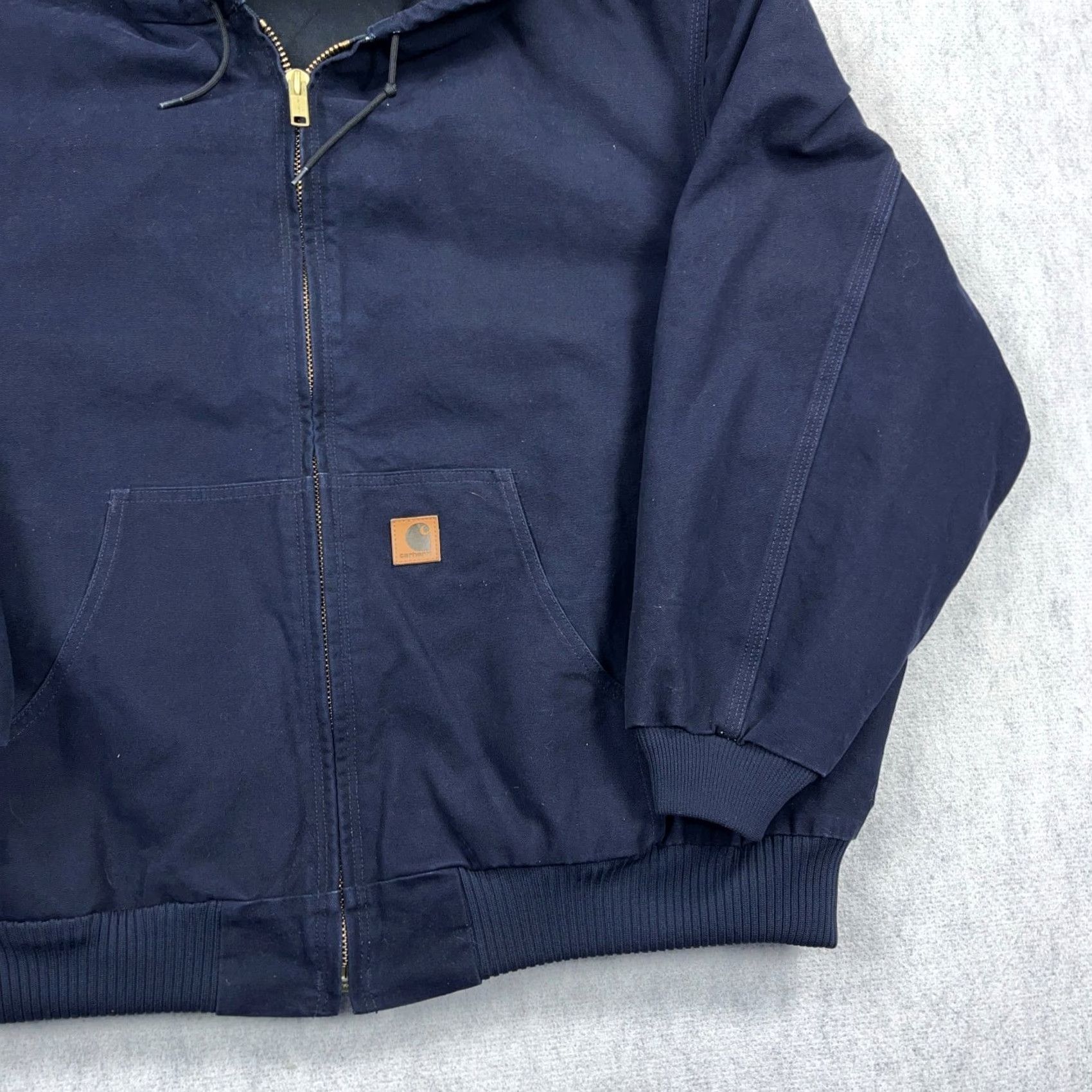 Carhartt VINTAGE Carhartt Jacket Mens 4XL Navy Blue J130 MDT Quilted Lined Hooded Canvas VTG Size US XXL / EU 58 / 5 - 5 Thumbnail