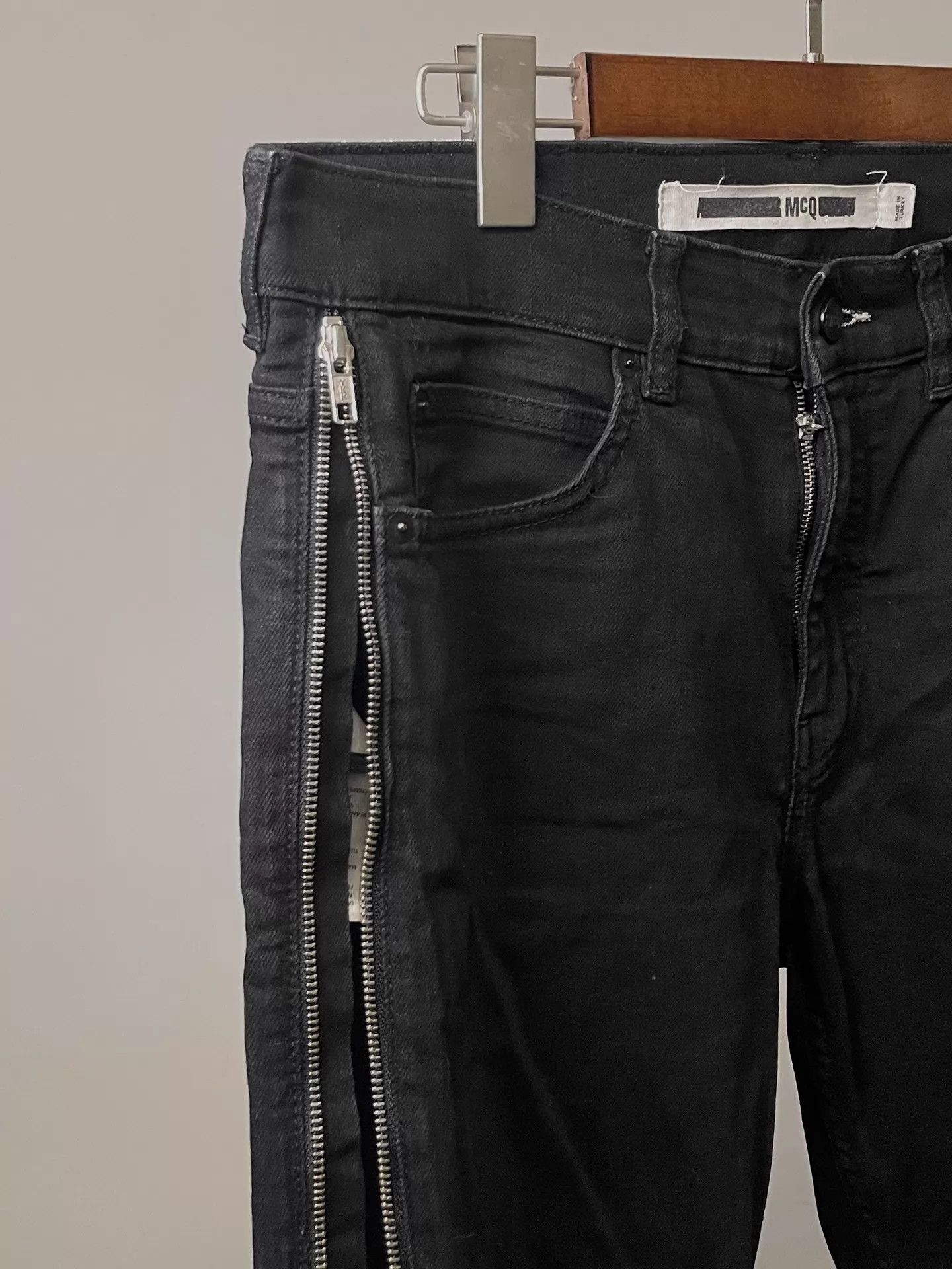 Alexander McQueen Alexander McQueen MCQ Side Zip Denim Jeans Size US 33 - 1 Thumbnail