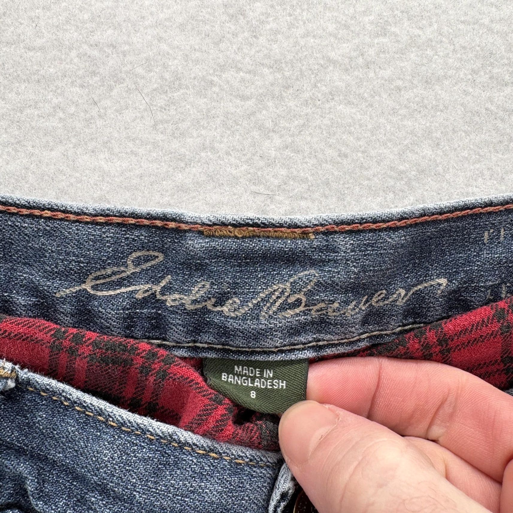 Eddie Bauer Eddie Bauer Jeans Womens 8 Flannel Lined Straight Mid Rise Button Fly Blue Denim 5-Pocket Size 30" / US 8 / IT 44 - 5 Thumbnail