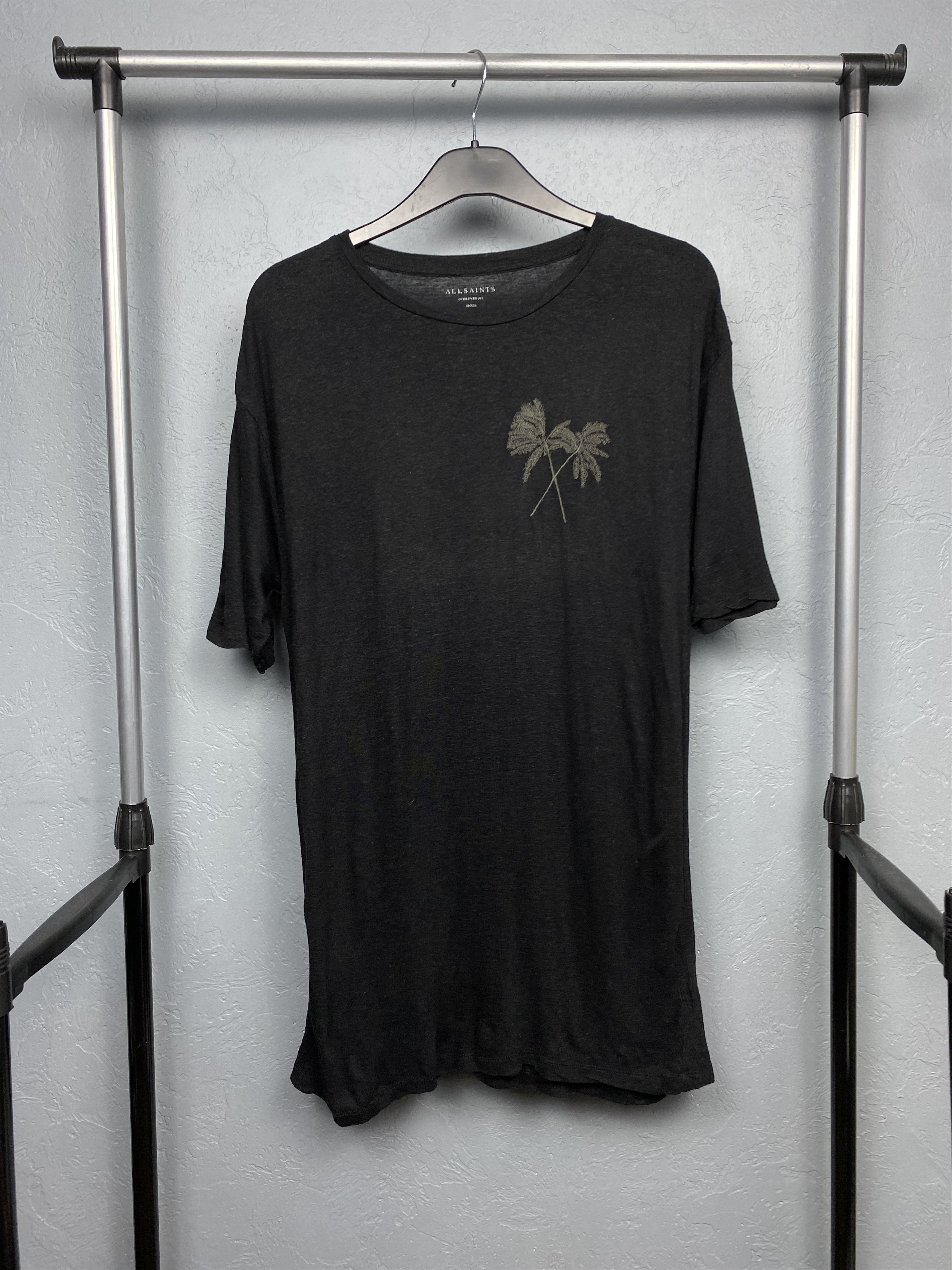 Allsaints Allsaints Mens Palmx Oversized Linen T-Shirt Size US S / EU 44-46 / 1 - 1 Thumbnail