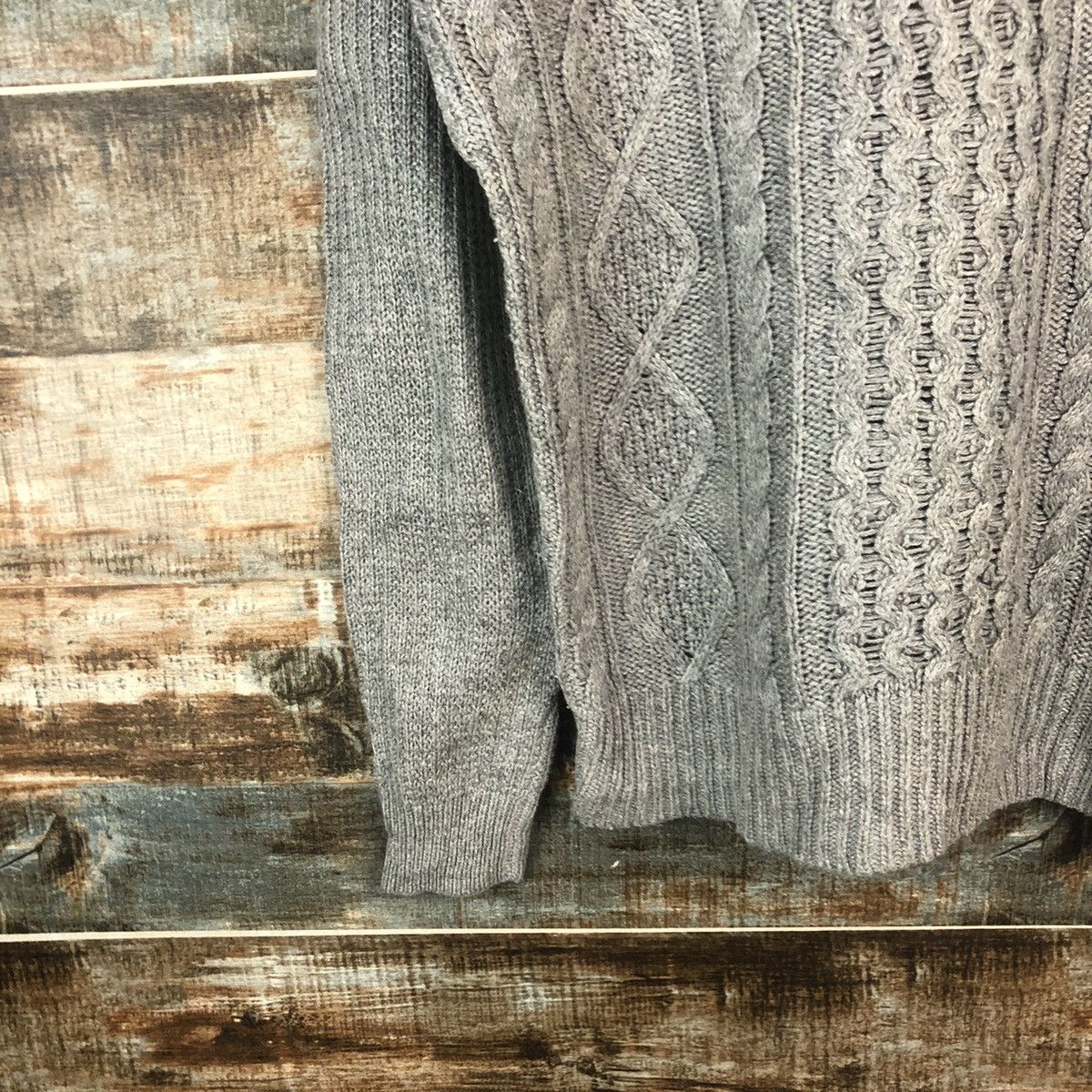 Homespun Knitwear × Uniqlo Uniqlo japan Grey cable Knitwear #A2014 Size US M / EU 48-50 / 2 - 7 Thumbnail