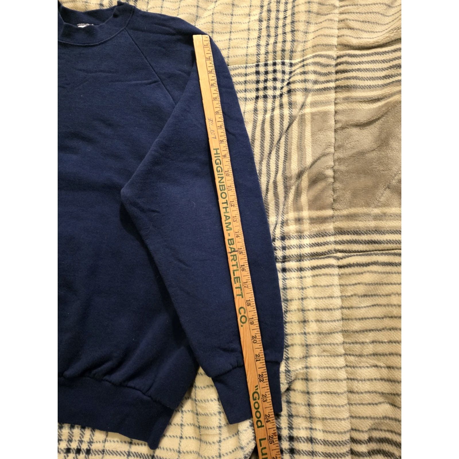 Fruit Of The Loom VINTAGE Fruit Of The Loom BLUE Sweatshirt Crewneck Fleece XL Adult Regular Men Pullover Cotton Polyester Solid Size US XL / EU 56 / 4 - 5 Thumbnail