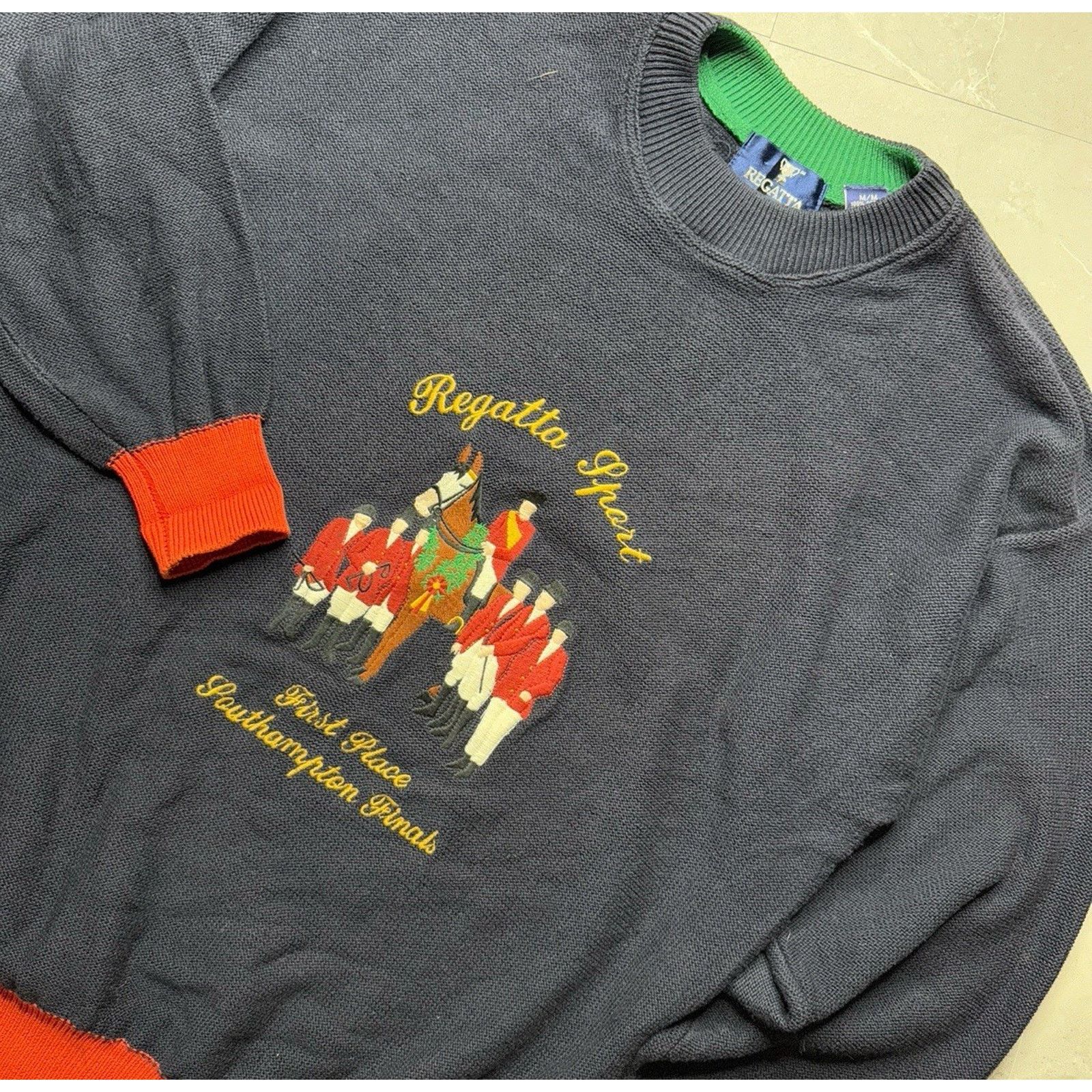 Vintage Vintage 90s Regatta Sport First Place Southampton Sweater Size US M / EU 48-50 / 2 - 1 Thumbnail