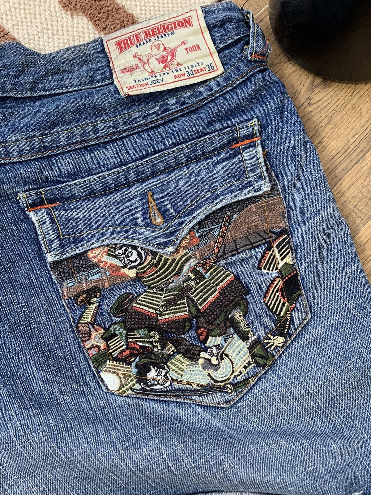 True Religion × Vintage VINTAGE TRUE RELIGION JAPANESE STYLE Y2K MINI SKIRT Size 34" / US 12 / IT 48 - 2 Thumbnail