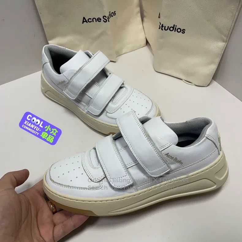 Acne Studios Acne Studios Leather Velcro laced casual sneakers Size US 4.5 / IT 34.5 - 1 Thumbnail