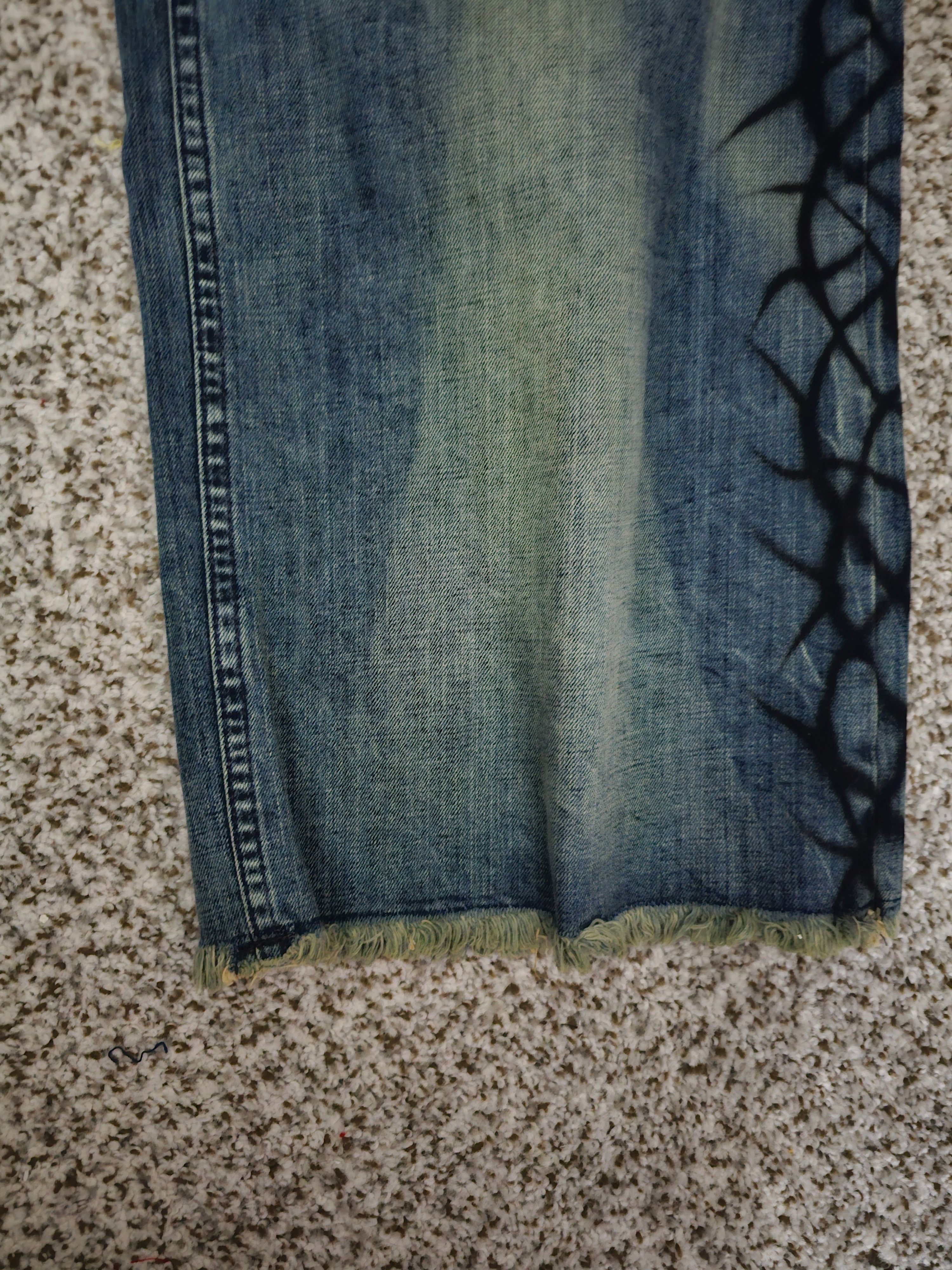 HELLSTAR Hellstar Raw Edge Air Brushed Jeans Size US 34 / EU 50 - 6 Thumbnail