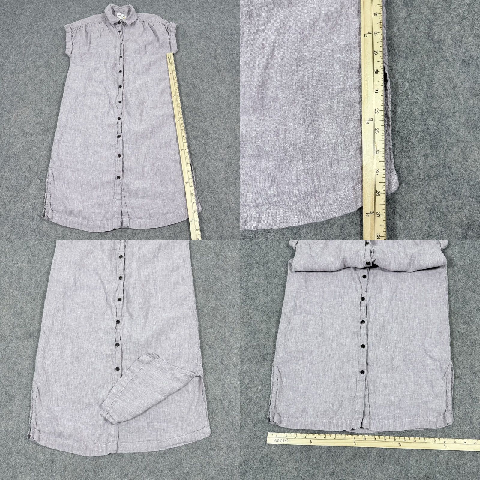 Vintage C&C California Button-Front Midi Casual Shirt Dress Women's Small Gray Shirt Dress Womens Small Gray Vintage No Size S / US 4 / IT 40 - 9 Thumbnail