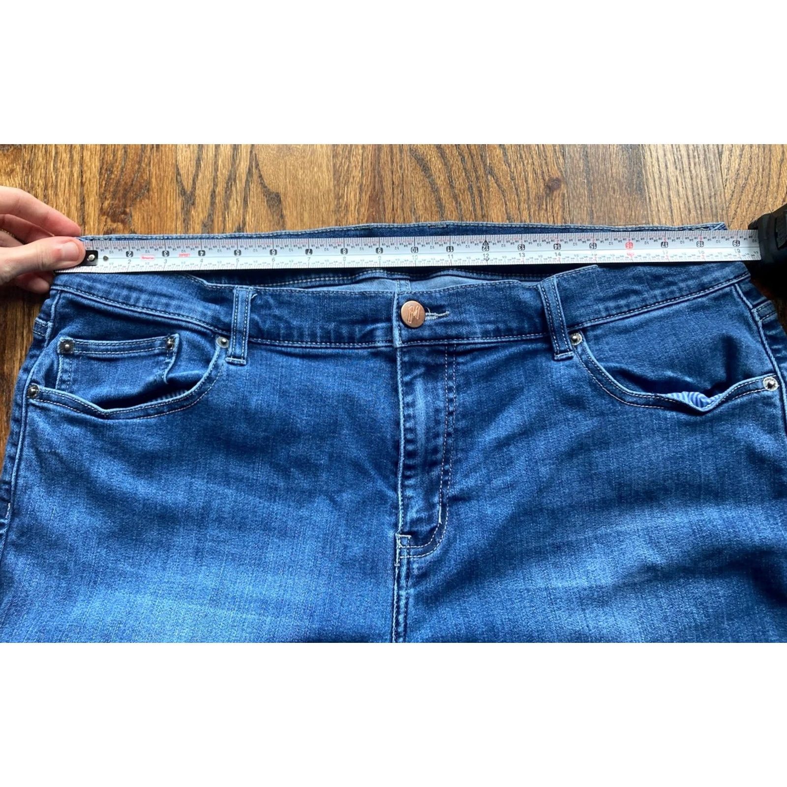 Denime Mugsy Jeans Kinzies FLX4NKZ Regular Size 40x32 Blue Denim Stretch 5-Pocket Men Jeans Mens Straight Brand Mugsy Size US 40 / EU 56 - 6 Thumbnail