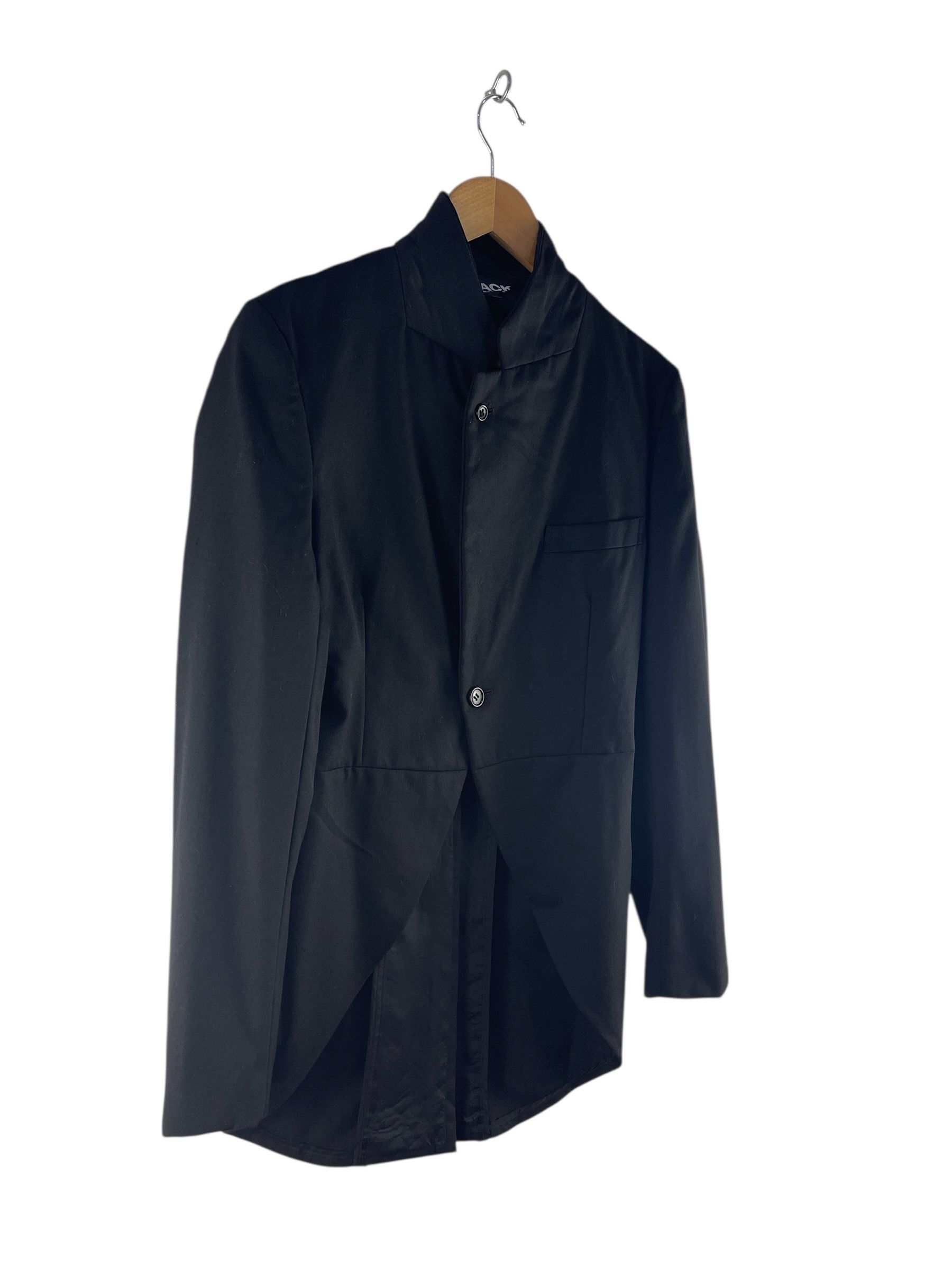 Comme des Garcons CDG BLACK Curved Panel Wool Blazer Japanese Avant Tailoring Size S / US 4 / IT 40 - 4 Thumbnail