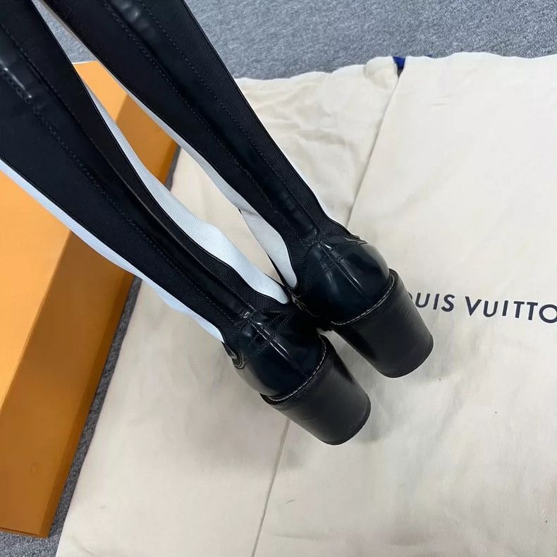 Louis Vuitton Louis Vuitton Long Boots in Black and White -2505 Size US 7.5 / EU 40-41 - 3 Thumbnail