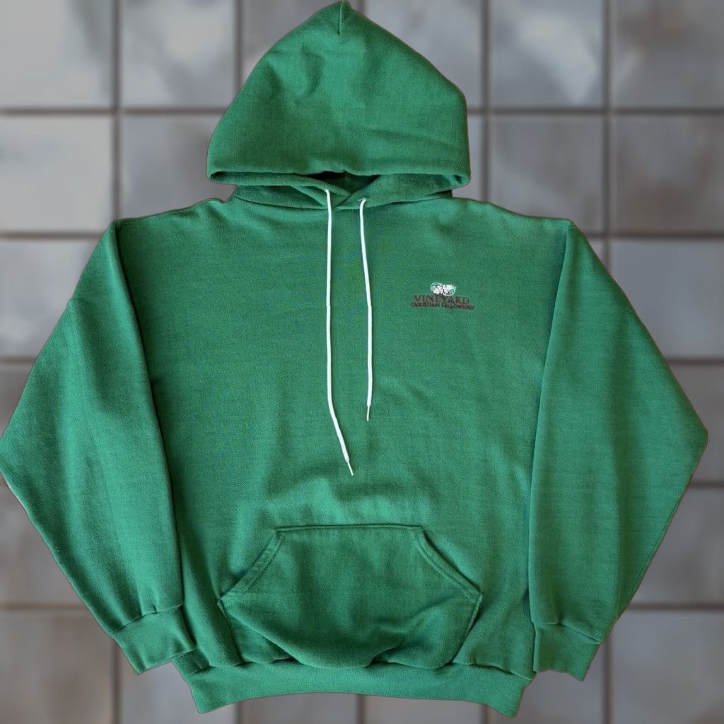Vintage VINTAGE Russell Athletic Hoodie XL Green Pullover Crew Neck Hooded Logo USA 70s Football Basketball Mens Size US XL / EU 56 / 4 - 1 Thumbnail