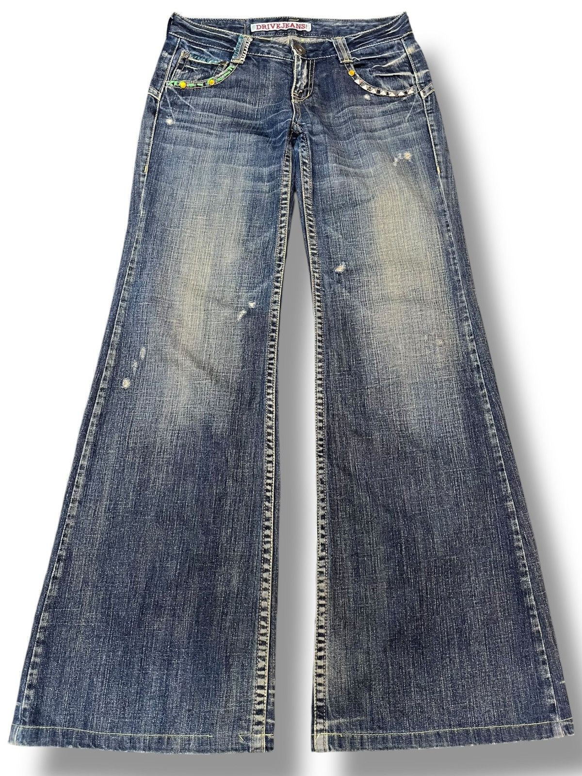 If Six Was Nine × Seditionaries Vintage Drive Jeans Flare Bootcut Embroidery Denim Size US 30 / EU 46 - 3 Thumbnail
