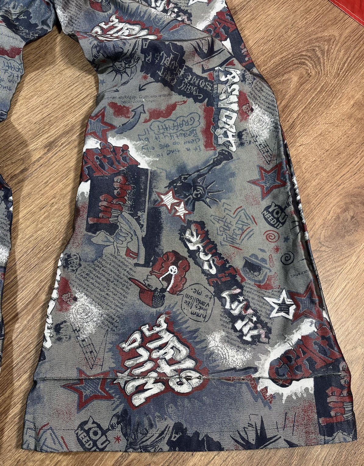 Rap Tees Y2K Wide Leg Graffiti Baggy Skate Vintage Hip Hop Rap Pants Size US 34 / EU 50 - 16 Thumbnail