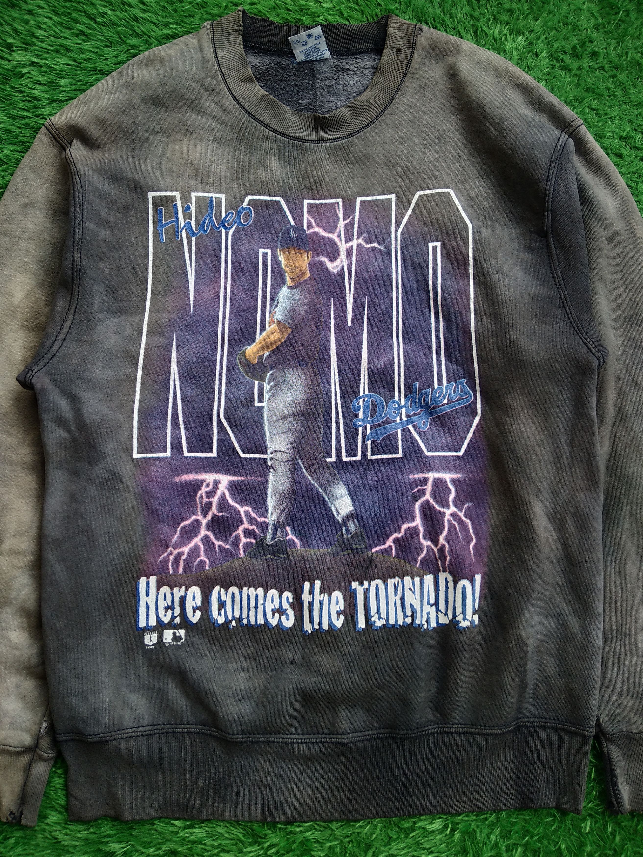 Salem Sportswear × Vintage VTG 90s Hideo Nomo Dodgers Distressed Black Sun Faded Size US M / EU 48-50 / 2 - 4 Thumbnail