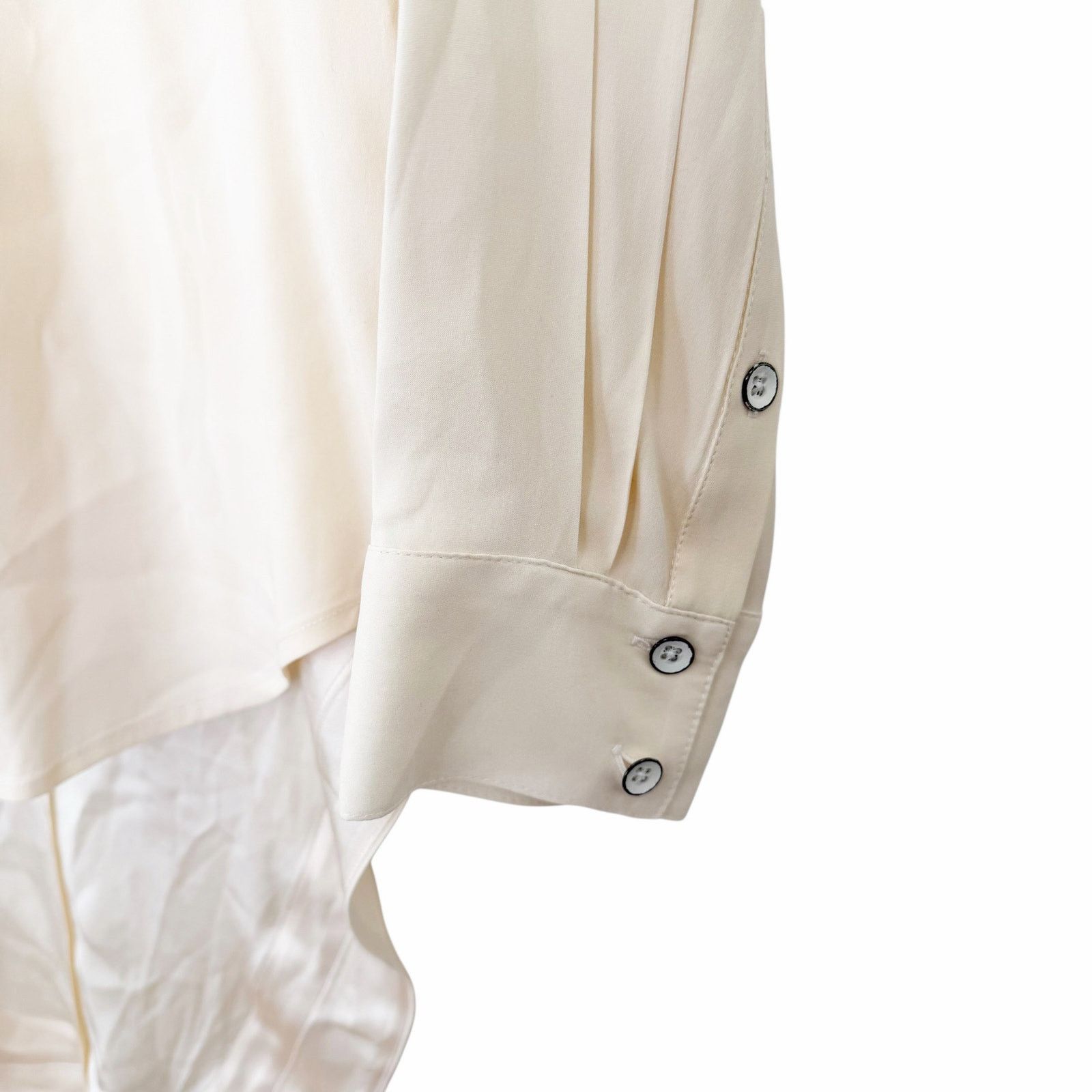 Rag & Bone Rag & Bone Ivory Silk Tuxedo Tail Blouse Sz 10 Size L / US 10 / IT 46 - 2 Thumbnail