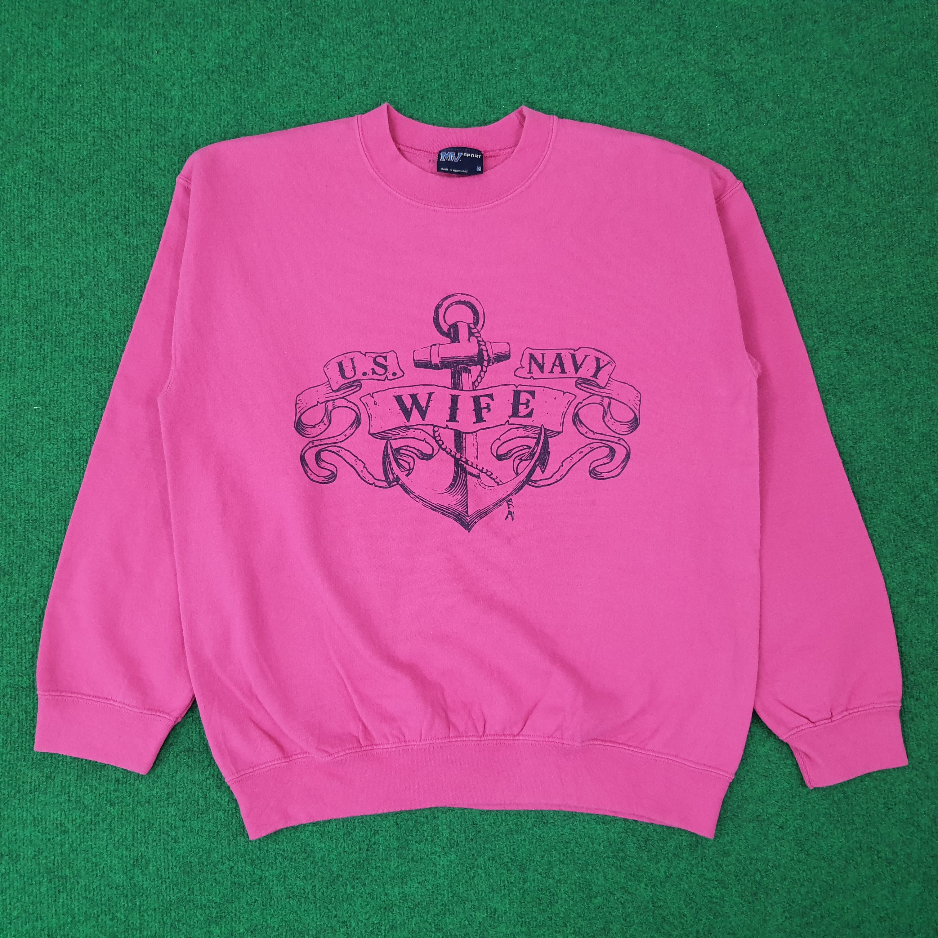 Vintage Vintage U.S Navy Wife Sweatshirt C226N13 Size US M / EU 48-50 / 2 - 1 Thumbnail