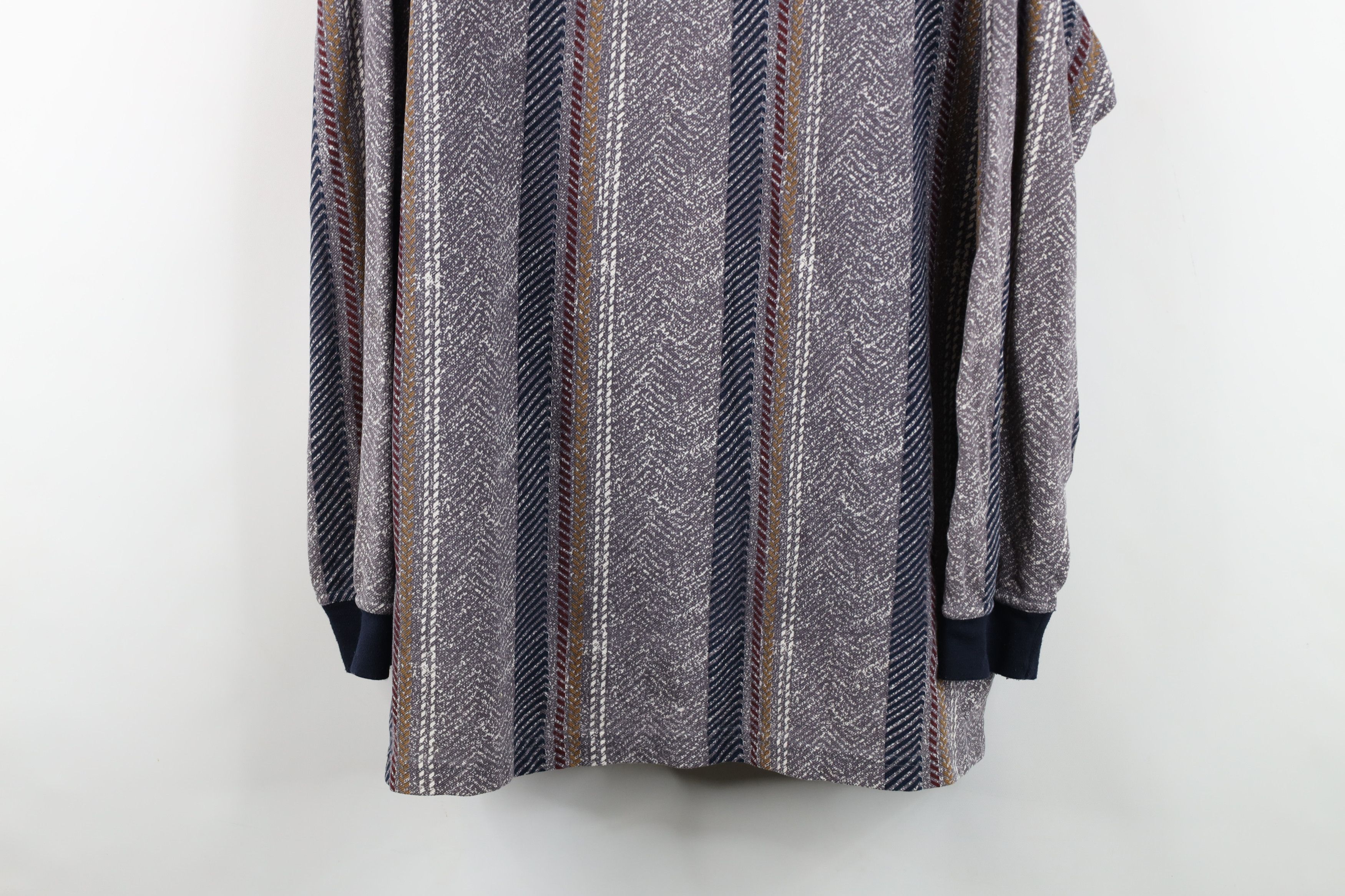 Vintage Vintage 90s Streetwear Striped Long Sleeve Rugby Polo Shirt Size US XL / EU 56 / 4 - 3 Thumbnail