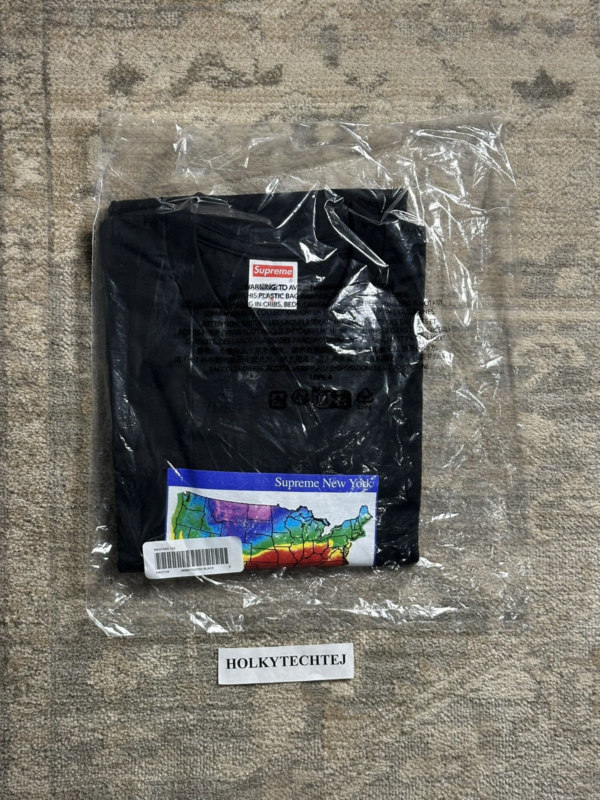 Supreme Supreme Weather Tee - Black - S - FW23 Size US S / EU 44-46 / 1 - 2 Thumbnail